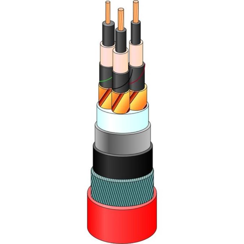 IEC MV, XLPE Insulation, CTS, Lead, SWA, PVC (3C)