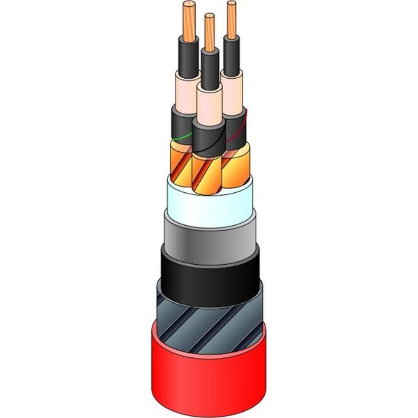 IEC MV, XLPE Insulation, CTS, Lead, STA, PVC (3C)