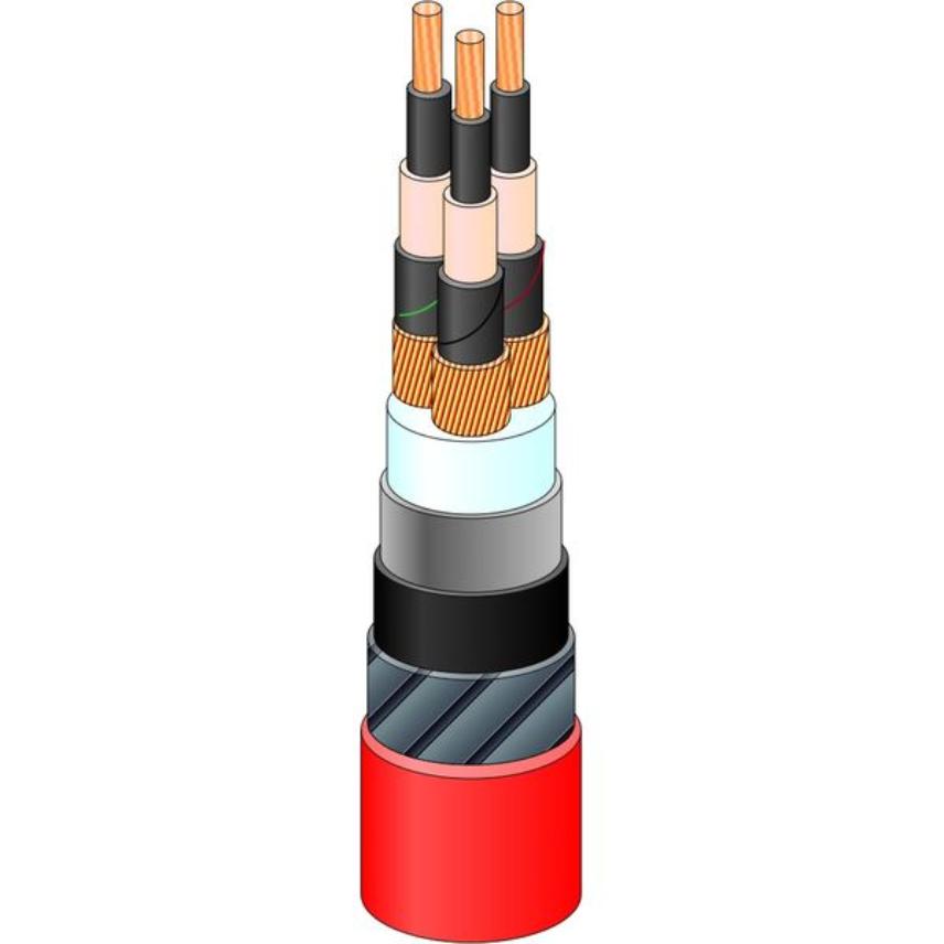 IEC MV, XLPE Insulation, CWS, Lead, STA, PVC (3C)