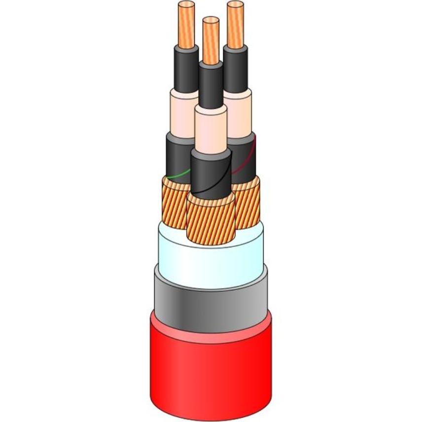 IEC MV, XLPE Insulation, CWS, Lead, PVC (3C)