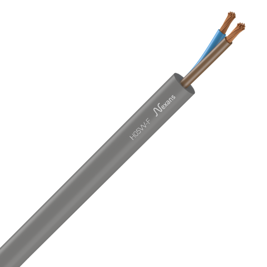 Nexans H05VVF 2x1 GREY C20m