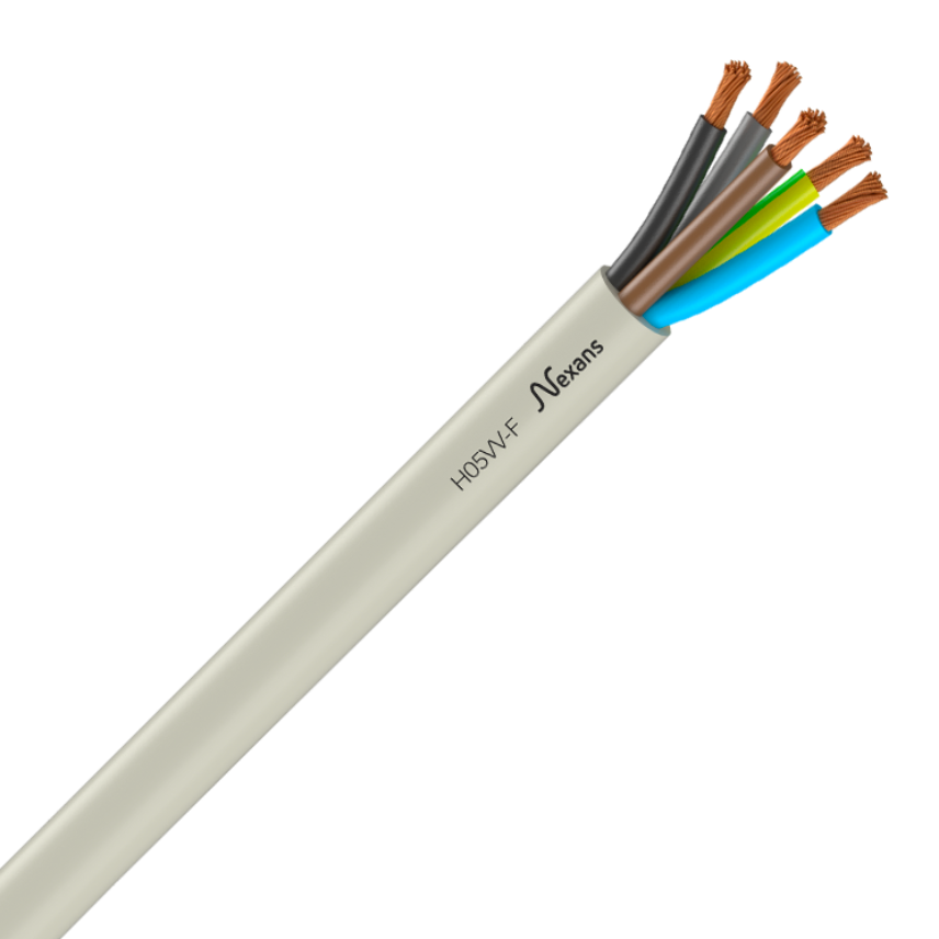 Nexans H05VV-F 5x2,5 WHITE D75m