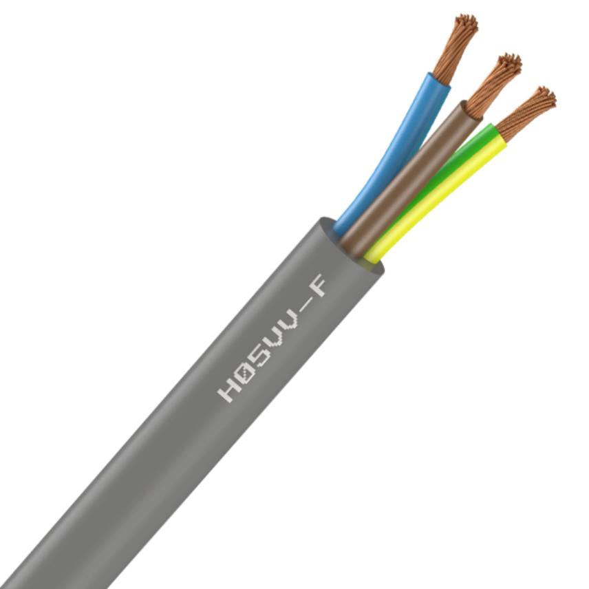 Nexans H05VV-F 3G1,5 BLACK C50m