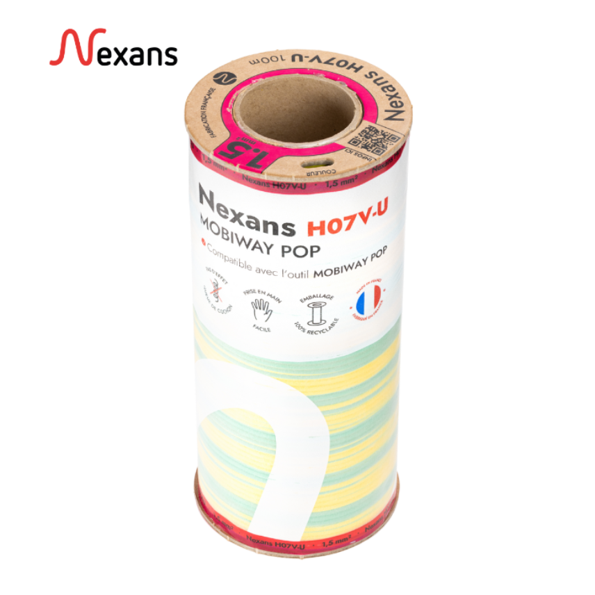 Nexans H07V-U MOBIWAY POP 1G1.5 green/yellow D100 (1/3 pal)